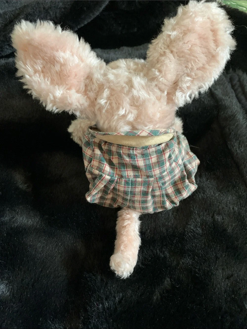 Boyds Bears Soft Pink Plush pig in Plaid Outfit